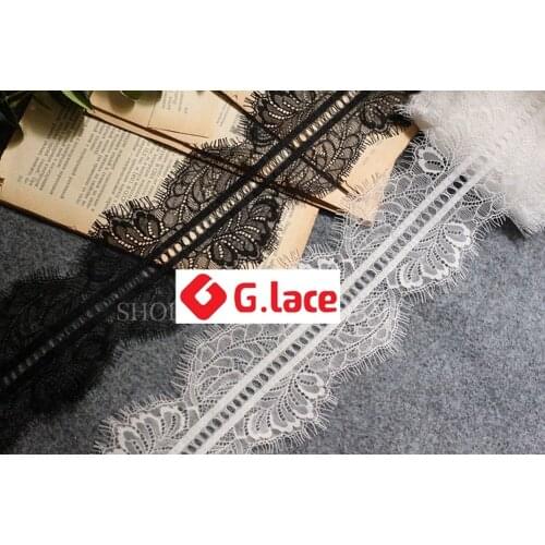 GLace 3M/lot 10cm wide beautiful double eyelash lace lace fabric DIY sexy underwear vest clothing decorative material R1015