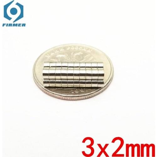 LEDERE 10-500pcs 3x2 mm neodymium Disc Rare Earth Neodymium magnet 3mm*2mm Super Strong Magnets 3mmx2mm N35 magnetic 3*2