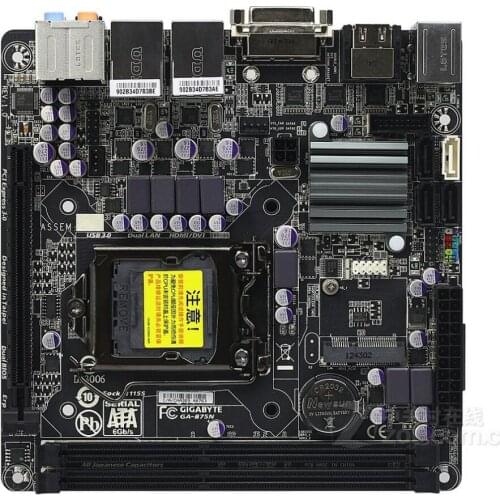 MINI-ITX 17*17 HTPC For Gigabyte GA-B75N Original Used Desktop Motherboard B75N B75 Socket LGA 1155 DDR3