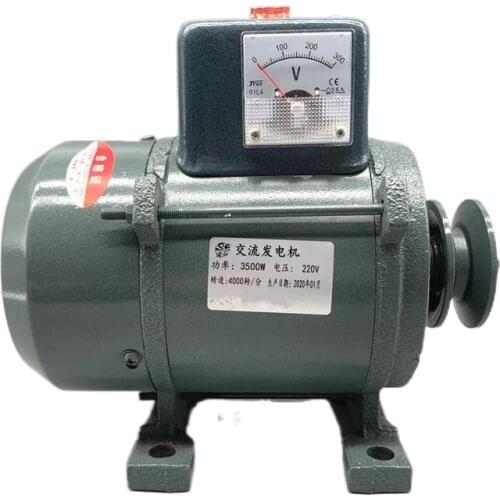 Power 3500W 5000W Small Pulley Type Permanent Magnet Lighting Generator DC AC