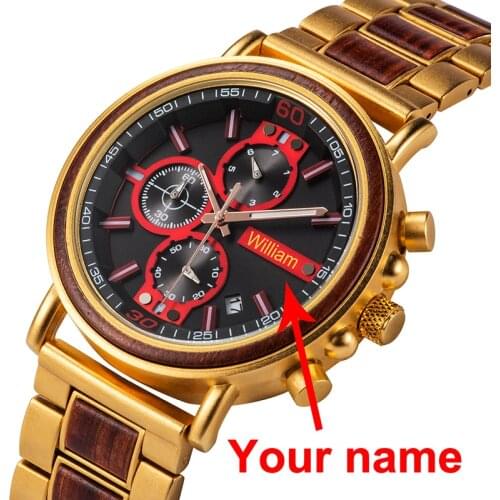 BOBOBIRD Top Brand Wood Watch Men Stylish Wristwatches Chronograph erkek kol saati Christmas Custom Gift Engrave Logo V-S18-4/5