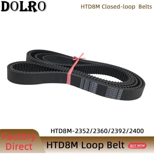 HTD 8M synchronous belt C=2352/2360/2392/2400width 15/20/25/30/40/50mm Teeth 294 295 299 300 HTD8M Timing Belt 2352-8M 2360-8M