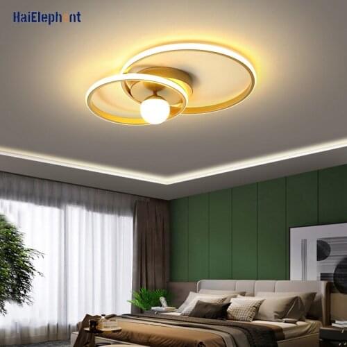 Modern LED Chandelier Lights For Bedroom Living Dining Room Home Deco AC90-260V Gold Black Surface Mounted Lighting Luminaire