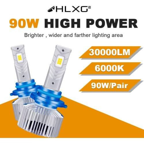 30000LM 90W 360 Degree H1 H11 H8 H7 H4 LED Headlight Bulb For Car Canbus HB3 HB4 9005 9006 LED Headlight Kit Motorcycle Fog Lamp