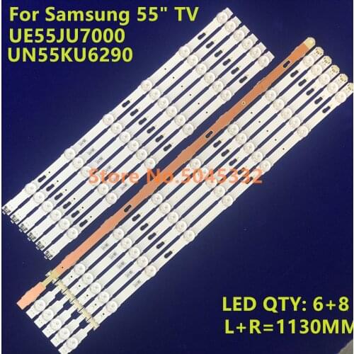 LED Backlight strip For Samsung 55" V5DU-550DCA-R1 V5DU-550DCB-R1 UE55KU7000 UE55KU7500 UE55KU7350 UE55JU7500 UE55JU7000