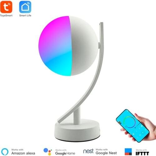Tuya Smart WiFi Table Lamp 16 Million Color Wireless APP Control Timer LED Night Light RGB DImmable Work With Google Home