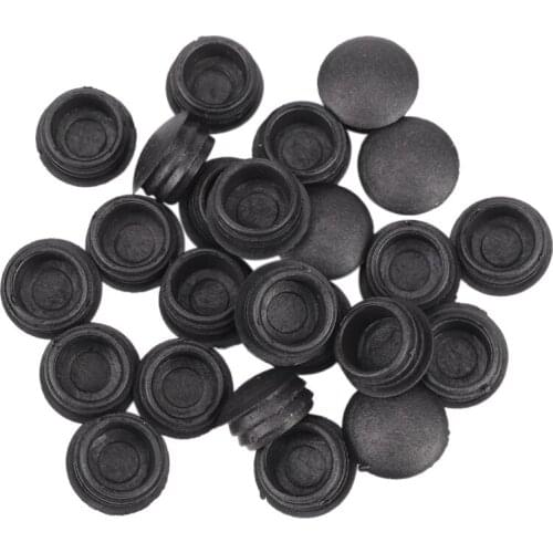 Blanking End Caps 13mm Dia Plastic Round Tubing Tube Inserts 24 Pcs