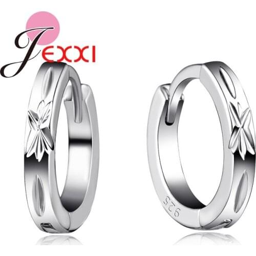 Wedding Party Dress Earring Accessories 925 Sterling Silver Ear Jewelry Piercing Hollow Circle Hoop Earrings for Women