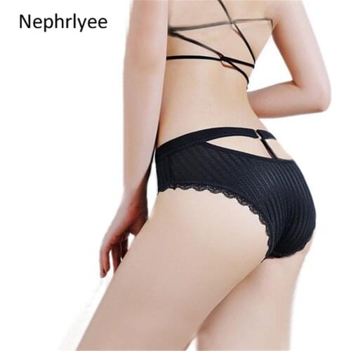 Womens Panties Sexy G-String Perspective Woman Thong Low-waist Underpants Hollow Out T-back Female Underwear Lingerie