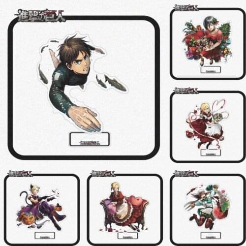 2021 Hot Anime Figure Attack On Titan Acrylic Stand Model Plate Shingeki No Kyojin Desk Decor Standing Sign Gift For Friend
