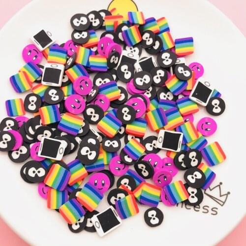 20g/Lot Hot Polymer Clay Miniature Game Player Sprinkle , Cute Dice Slice for Crafts Making, Phone Deco, DIY Scrapbooking