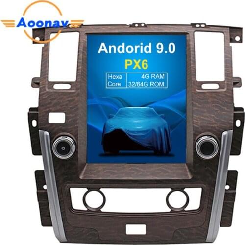 AOONAV car GPS navigation DVD player vertical screen for Nissan Patrol Manual A/C 2010+ car GPS radio IPS multimedia player