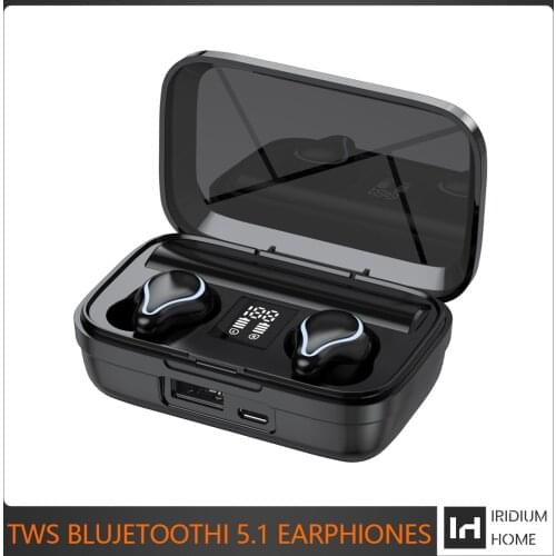 TWS BQC-02 Earphones Charging Box Stereo Sports Waterproof Wireless Bluetooth Headphones Headphones for Smartphone Portable