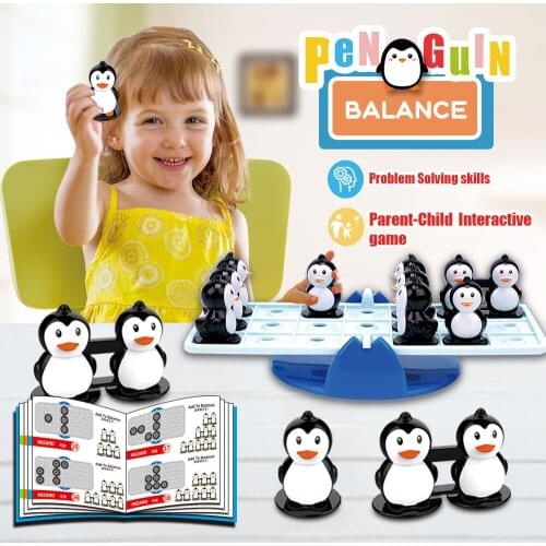 Brainpower Battle Balance Penguin Seesaw Childrens Mathematical Balance Scale Digital Board Game Benefit Intelligence Toys