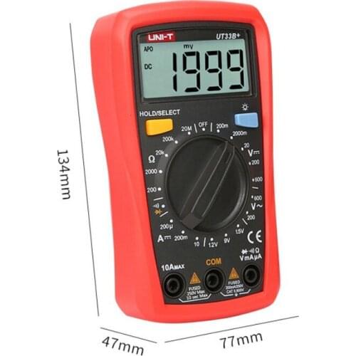Mini digital multimeter auto range full anti-burning with NCV/ battery test/ temperature/capacitance