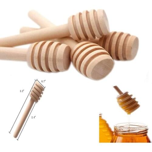10 Pcs 3 Inch Wood Honey Dippers Sticks Honeycomb Sticks Honey Jar Dispense Drizzle Honey Wedding Party Baby Shower Favors Decor