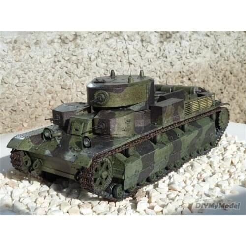 DIYMyModeI Soviet T-28 medium tank DIY Handcraft Paper Model KIT Handmade Toy Puzzles Gift Movie props