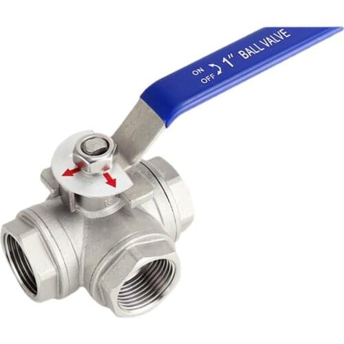 DN10 DN15 DN20 DN25 DN32 DN50 Stainless Steel 304 BSPT Male Thread 3/Three-Way Ball Valve T/L Type 1/4" 3/8" 1/2" 3/4" 1" 1-1/4"