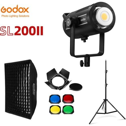 Godox SL200II 200W LED Video Light Bowens-mount Daylight Balanced 5600K 2.4G Wireless X System CRI96 for Photography Interview