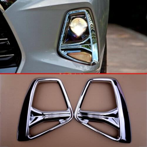 Chrome Style Front Fog Light Lamp Cover Trim Molding Bezel Garnish Decoration Frame Shell Fit For Chevrolet Blazer 2019 2020