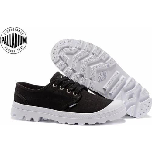 PALLADIUM Pampa Oxford black and white Sneakers Flats Men Casual Shoes Men Zapatos de hombre Walking Shoes Eur Size 36-45