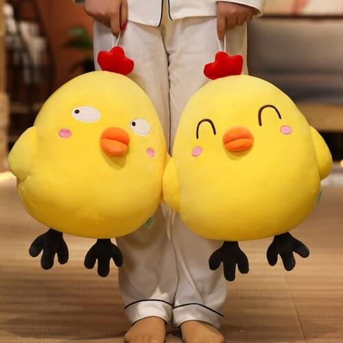 25/50/65cm Cute Cartoon Funny Yellow Chicken Doll Stuffed Animal Chick Soft Plush Toys Pillow Creative Gifts For Birthday