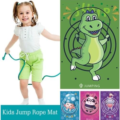 Cute Animal Printed Kids Skipping Exercise Mat Non Slip Natural Rubber Children Tapete Yoga Mat Jumping Position Guidance Pads