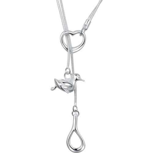 Fashion Jewelry Necklace Lady Wholesale Charm Silver Color Pendants For Women Fashion Jewelry Pendant AN484/adoaiuva