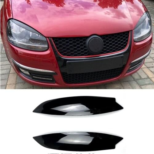 For Volkswagen VW Golf 5 MK5 high-quality ABS carbon fiber pattern headlight lamp eyebrow headlight decorative bright strip
