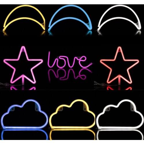 Snowflake Sign Night Lamps LED Neon Light Wedding Home Wall Art Party Xmas Decor for Household Bedroom Decoration