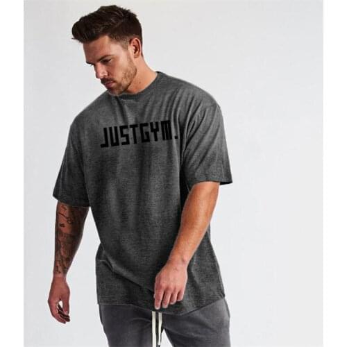 2021 New Summer Loose Fitness Sports Gym Mens Short-Sleeved T-shirt
