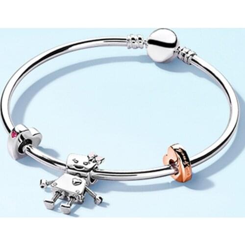 NEW 100% 925 Sterling Silver Brand New Pando Bracelet Bella And Friends Bracelet Set Suitable For DIY Family Friends Gift