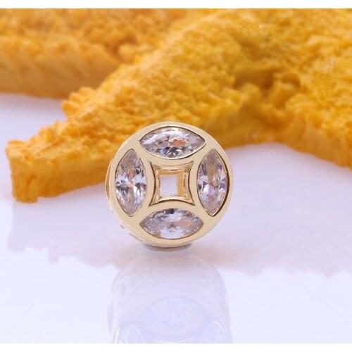 Bewill Authentic 925 Silver Chinese style and wealth beads Fit Original charms Bracelet Necklace Pendant