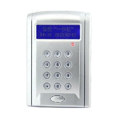 RFID EM 125kHz Smart Card Reader Access Control 2500 users RS485,WG readers extendable,Wiegand26 output,LCD reader +10 id card