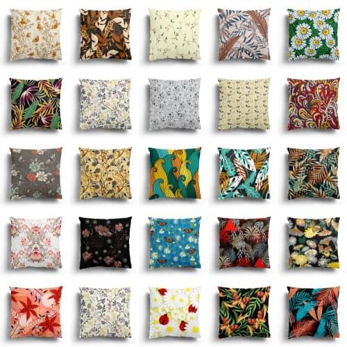 Modern color natural short plush pillowcase car sofa waist throw cushion cover home pillowcase 40/45/50/60cm meditation cushion