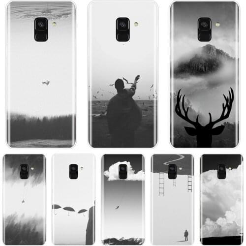 TPUWhite Art Phone Case Silicone For Samsung Galaxy A3 A5 A7 2016 2017 Soft Back Cover For Samsung Galaxy A6 A8 Plus 2018 A5 A7