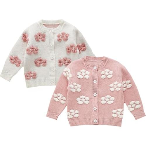 Newborn Baby Girls Knitting Cardigan Spring Autumn Kids Clothes Toddler Baby Girl Sweater Infant Baby Girl Knitting Coat