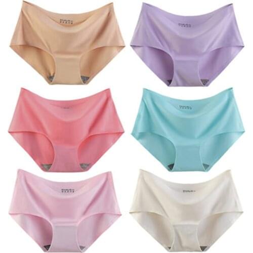 5PCS Womens briefs Plus Size XXXXL Seamless underwear Sexy Ultra-thin Panties cotton underwear women