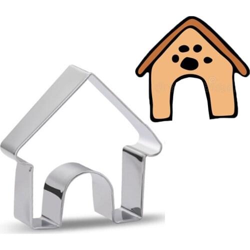 1pcs Dog House Cookware reposteria Biscuit Mold Cookie Cutter Fondant Cake Decor Tools Pastry Shop Baking Accessories galletas