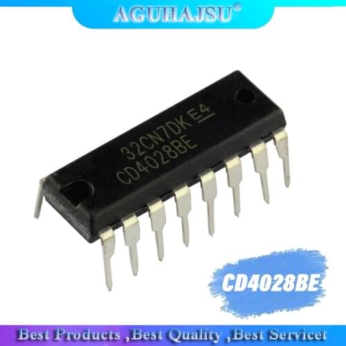 10PCS CD4028BE DIP16 CD4028 DIP new Decimal decoder