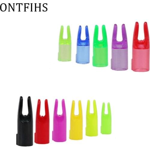 100 Pcs/lot Cone Archery Arrows Nocks Plastic Outwear Tail for 7mm outer Shafts Hunting Hot Sale A7