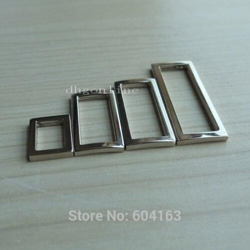 100 Pcs Rectangle Metal Dee Ring 18mm 25mm 32mm 38mm 50mm Webbing Belt Ribbon Buckles Wholesale