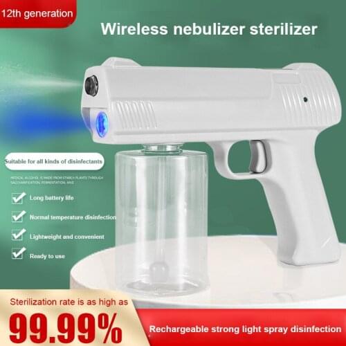 300ML Wireless Nano Blue Light Steam Spray Disinfection Sprayer Gun USB Charging Sterilizing Nano Spray Gun For Home Office