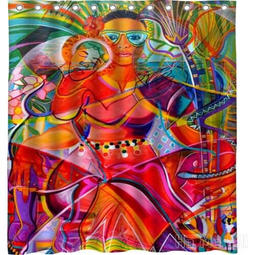 Abstract Art Psychedelic Design Shower Curtain Waterproof Bathroom Accessories