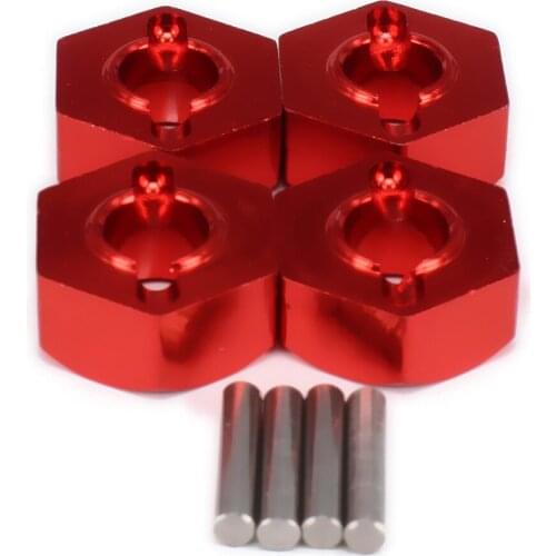 4PCS M12 12mm Drive Wheel Hub Hex Adapter for 1/10 RC Model Car buggy truck Parts HSP Axial HPI Traxxas Himoto 5.5mm Alloy Toy