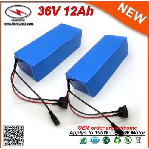 Greenorks electric bike battery 36v 12ah lithium e-bike battery 36v 540w li ion batetry pack with 15A bms 2A charger