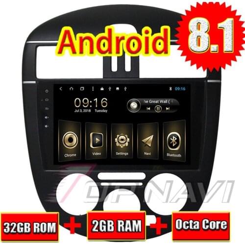 Auto Head Unit for Nissan Tiida L 2011 2012 2013 2014 2015 Android 8.1 9'' Topnavi Car DVD GPS Navigation MP3 MP4 WIFI Players