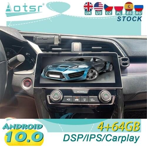 Android 10 For Honda Civic 2016 Car GPS Navigation Stereo Player Streaming Media Multimedia Player Head Unit