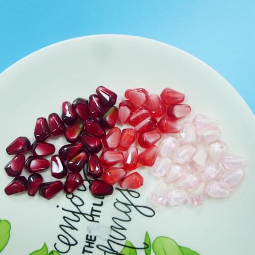 2020 New style 40pcs/lot color small pomegranate aberdeen shape resin beads without holes diy jewelry earring accessory