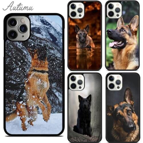German Shepherd Dog Phone Case for iPhone 11 12 Pro Max mini X XR XS SE 2020 5s 6S 7 8 Plus Samsung Galaxy S8 S9 S10 Cover shell